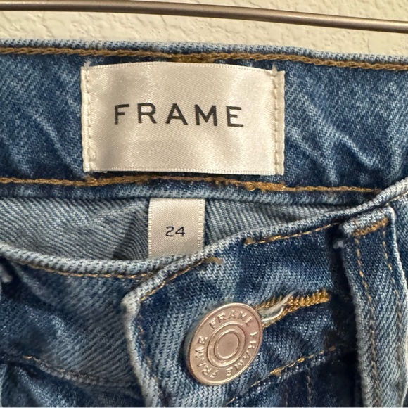 FRAME Le Bridgette Denim Shorts Size 24 - Picture 5 of 6
